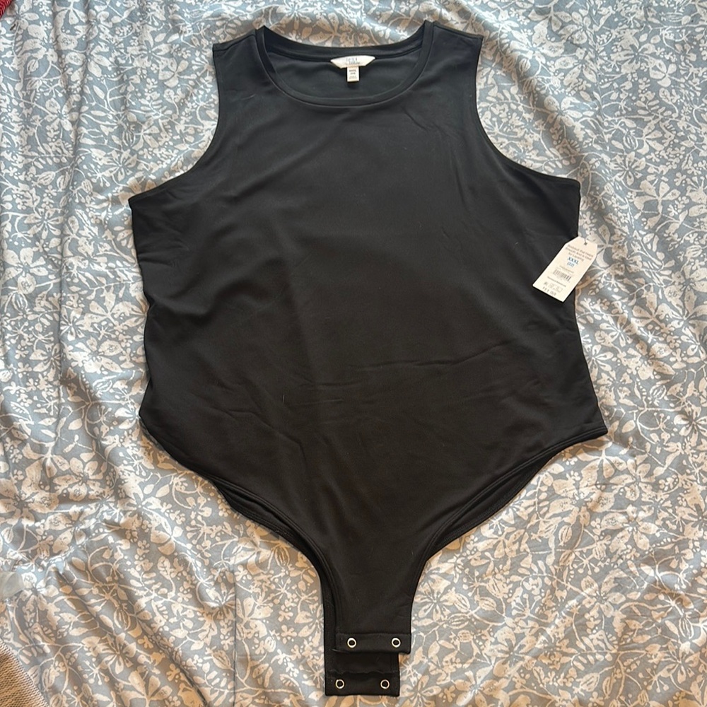 Time and Tru Black Bodysuit
